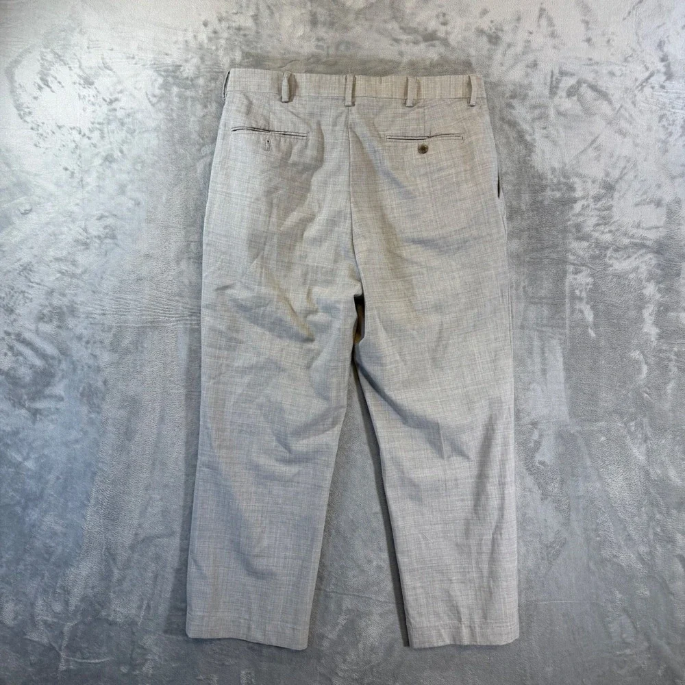Polo‎ Golf Ralph Lauren Men's Pleated Dress Pants Size 34x27 Gray Wool Formal